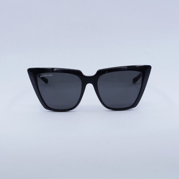 New Balenciaga BB0046S 001 Sunglasses - Black Frame, Grey Lenses main image 5